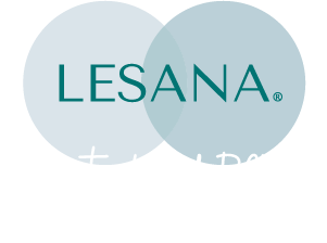 Lesana Logo registered unten weiß